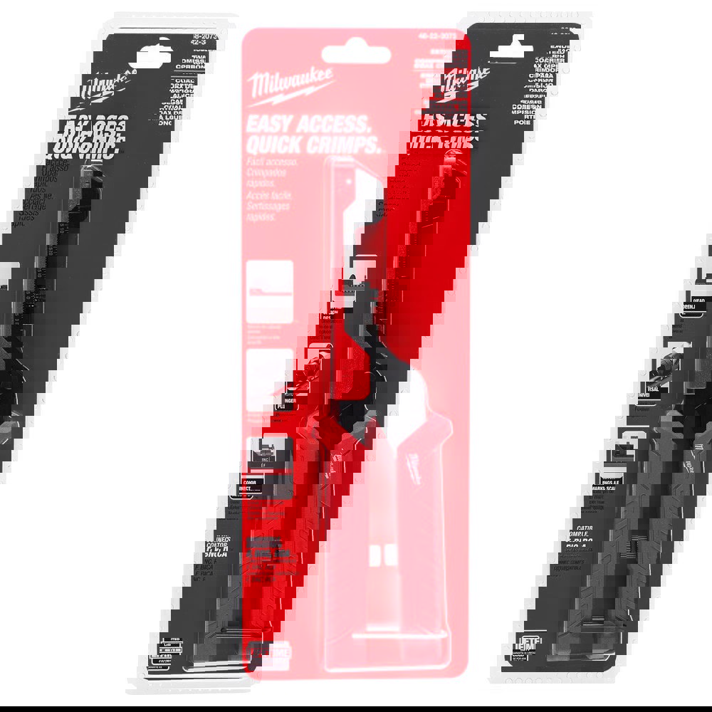 Crimpers; Handle Style: Ergonomic ; Type: Extended Reach Compression Coax Crimper ; Crimper Type: Coax ; Maximum Wire Gauge: 50 ; Capacity: 50 mm ; Handle Material: Rubber